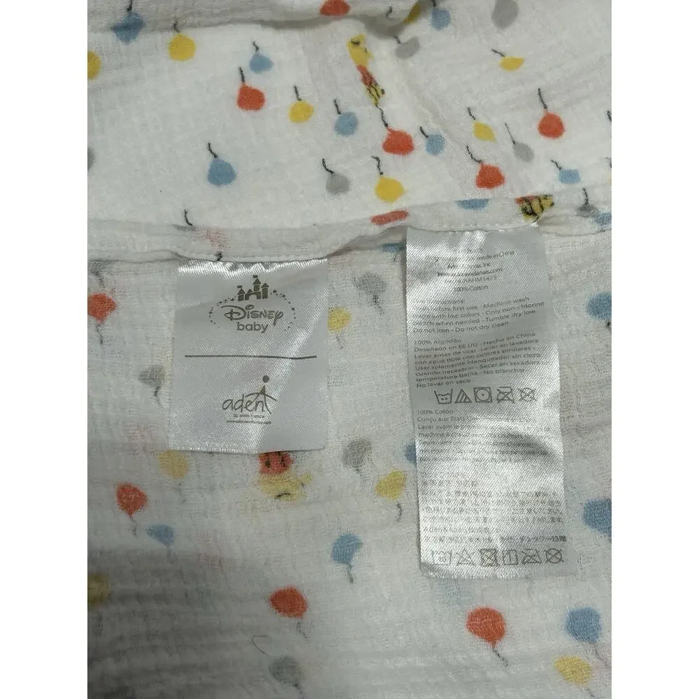 Disney Baby Aden + Anais Winnie The Pooh Balloons Cotton Muslin Swaddle Blanket